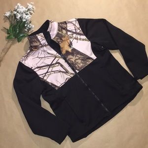 Soft pink camouflage jacket